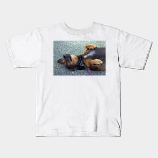 portrait of a sleeping dog Kids T-Shirt